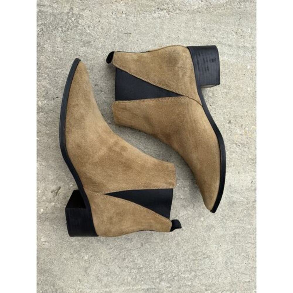 Acne Studios 7 | EU 38 Jensen Brown Suede Leather Ankle Chelsea Boot Pointed Toe - Picture 4 of 10